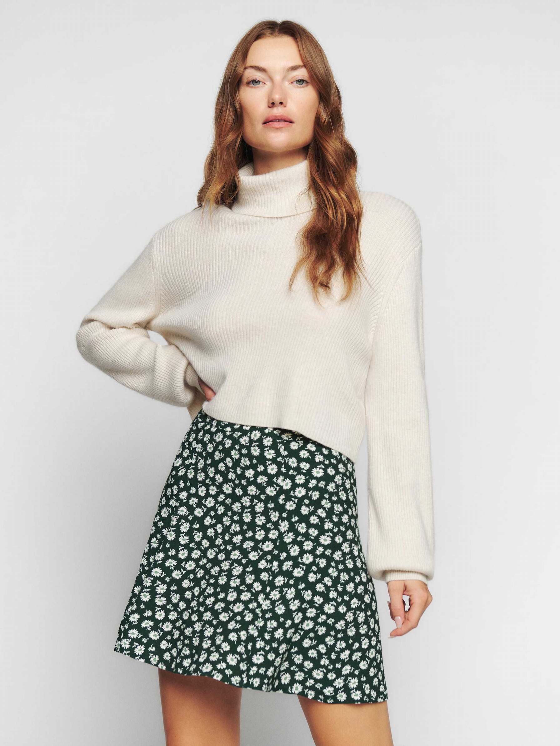 Women's Reformation Flounce Skirts Flower | USA-204687