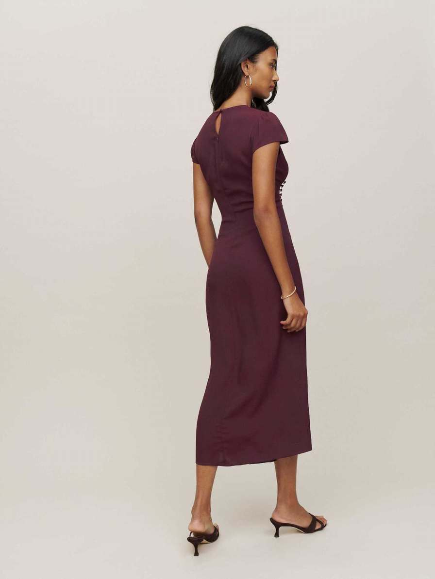 Women's Reformation Frasier Dress Fuchsia | USA-564873