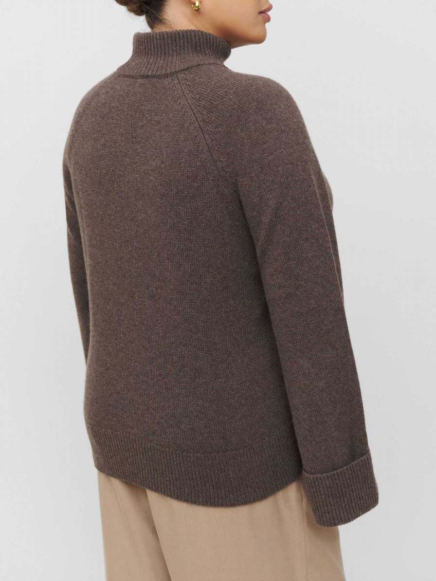 Women's Reformation Garrett Cashmere Sweater Coffee | USA-1083647