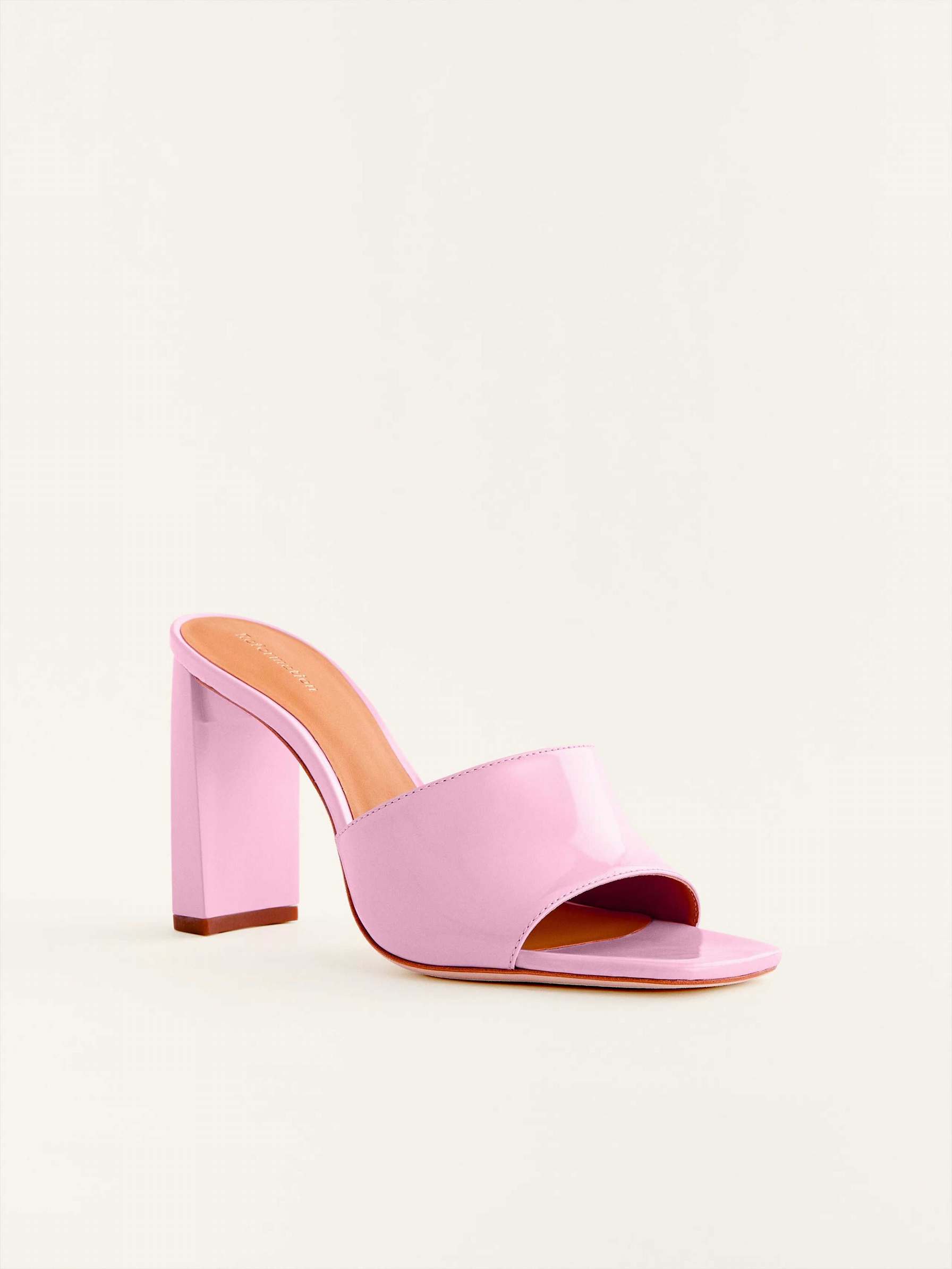 Women's Reformation Georgi Block Sandals Pink | USA-5864103