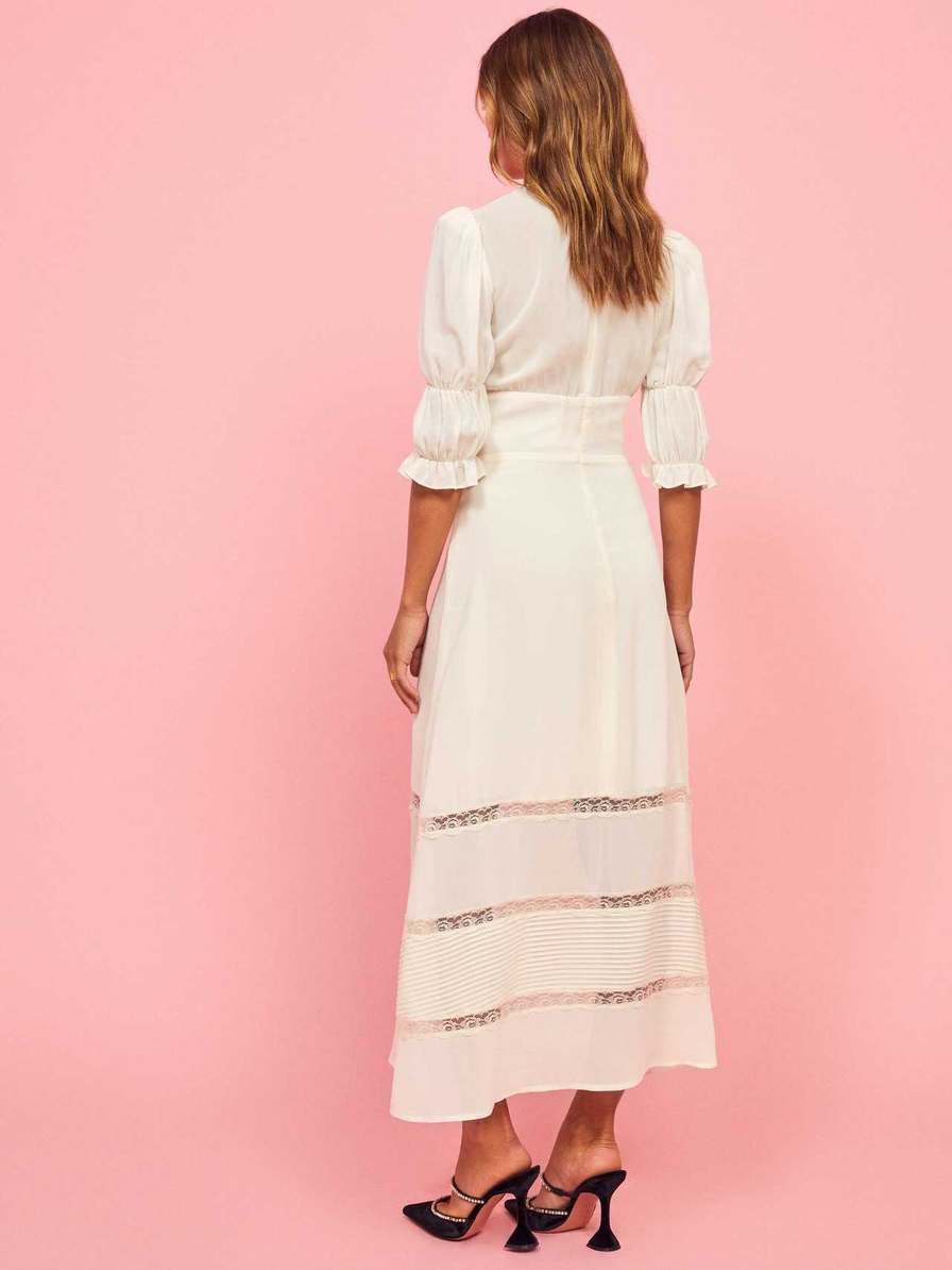 Women's Reformation Ginny Dress White | USA-361584