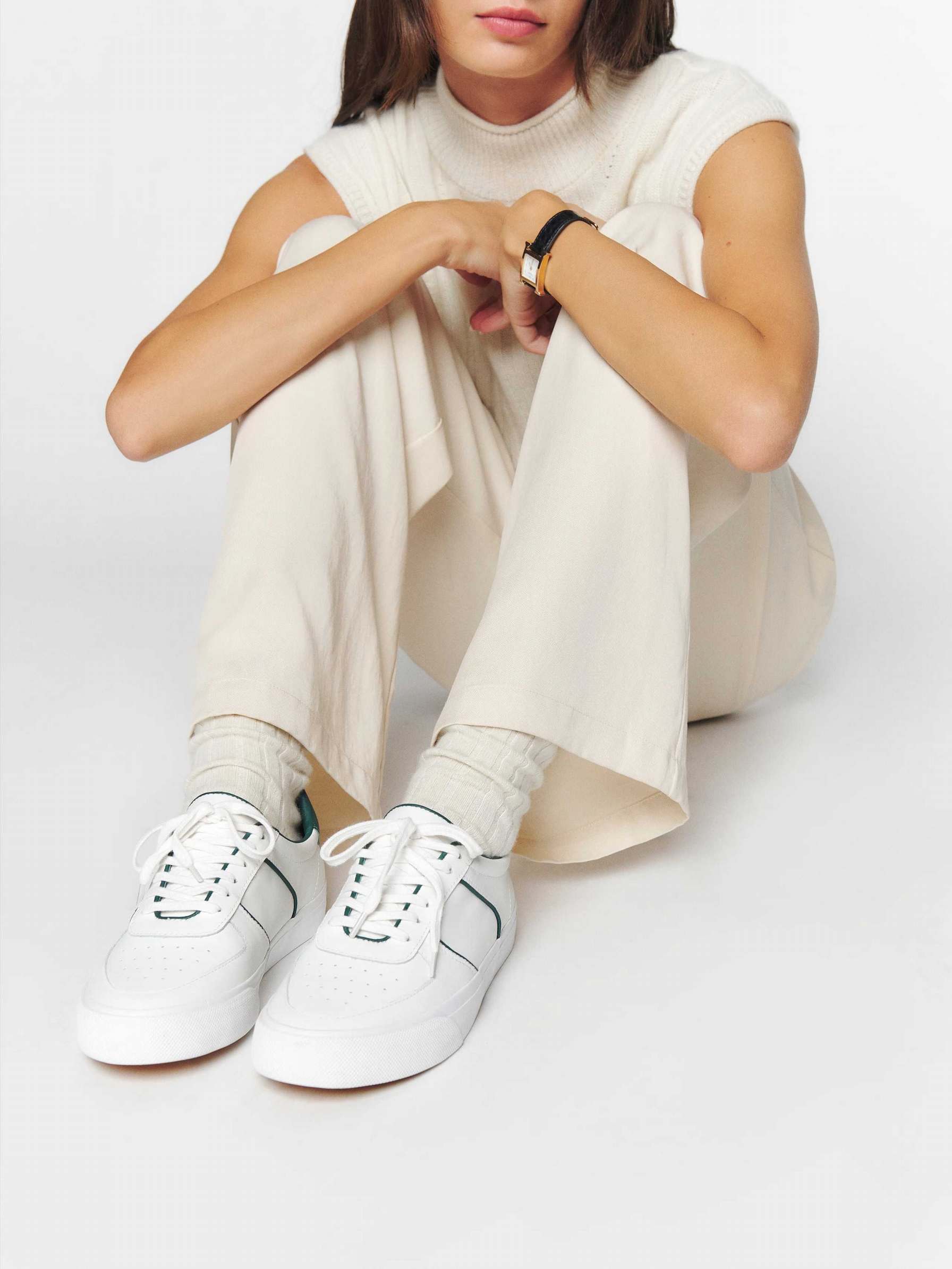 Women's Reformation Harlow Sneakers White | USA-8756124