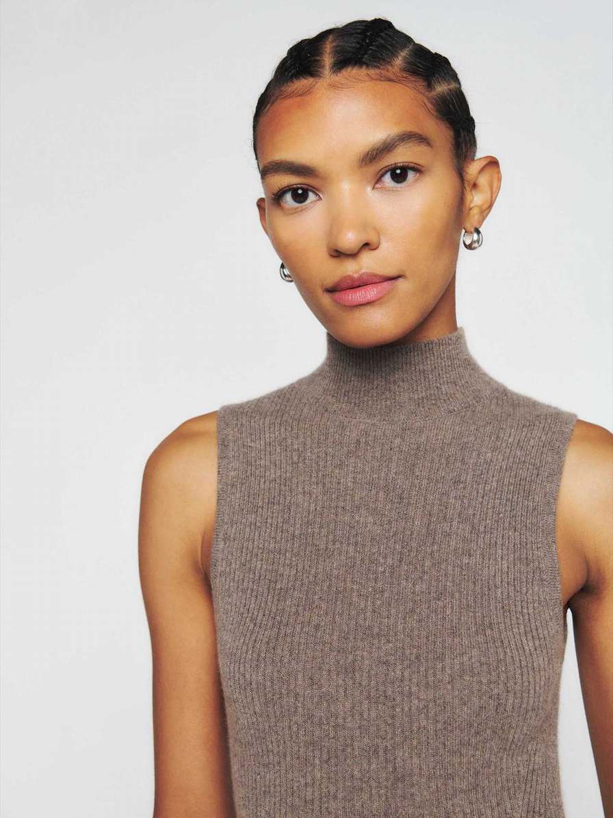 Women's Reformation Ida Cashmere Sweater Light Grey | USA-3721860