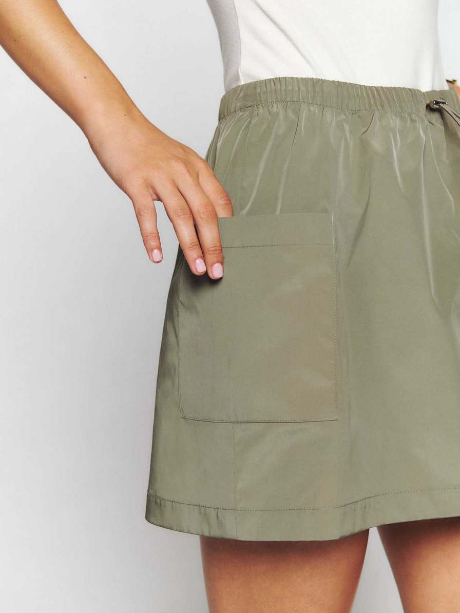 Women's Reformation Indy Skirts Light Green | USA-5861423