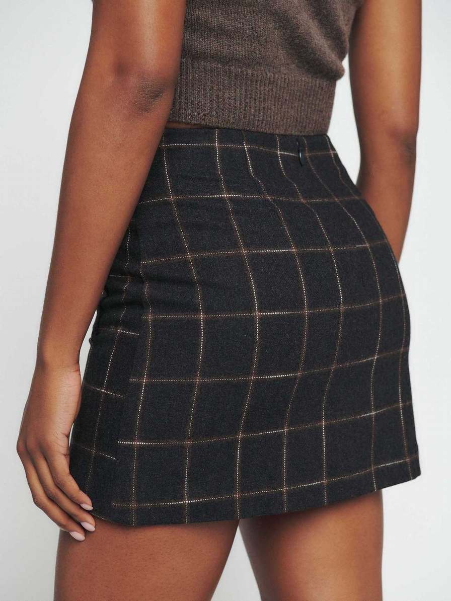 Women's Reformation Janis Skirts Grey | USA-170584