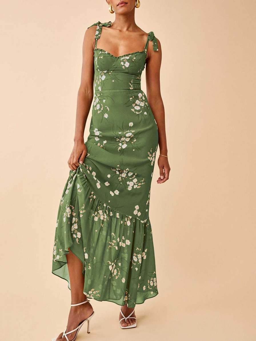 Women's Reformation Jasen Dress Light Green | USA-348125