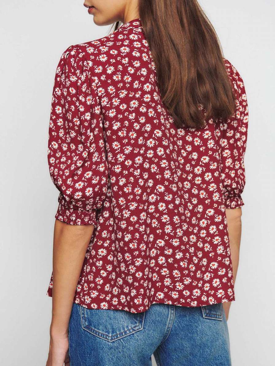 Women's Reformation Joelle Tops Flower | USA-326081