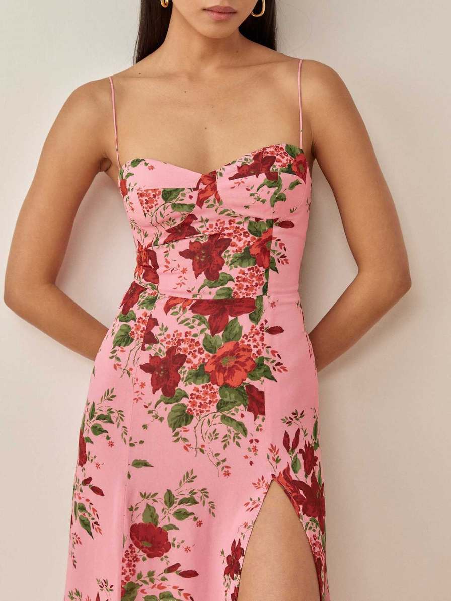 Women's Reformation Juliette Dress Rose Flower | USA-012347