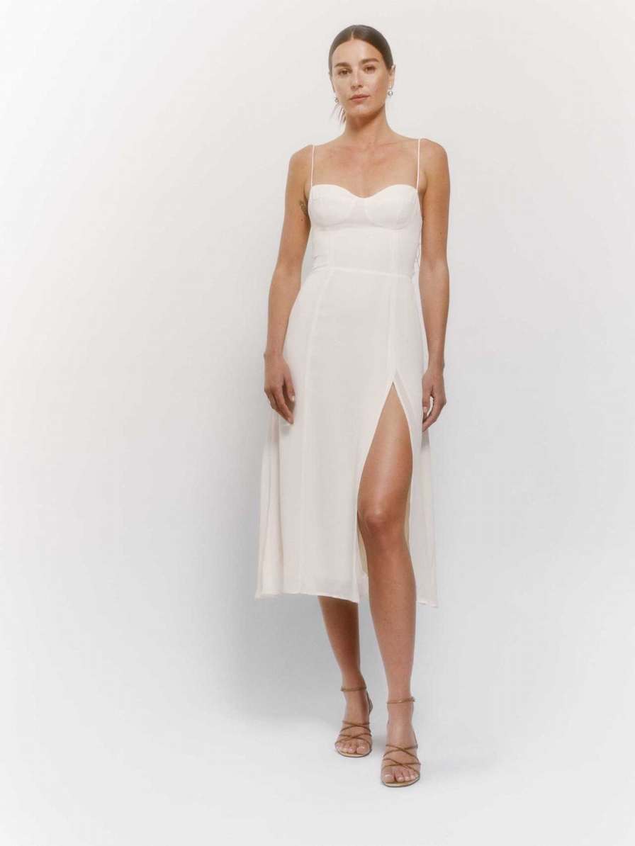 Women's Reformation Juliette Dress White | USA-842307