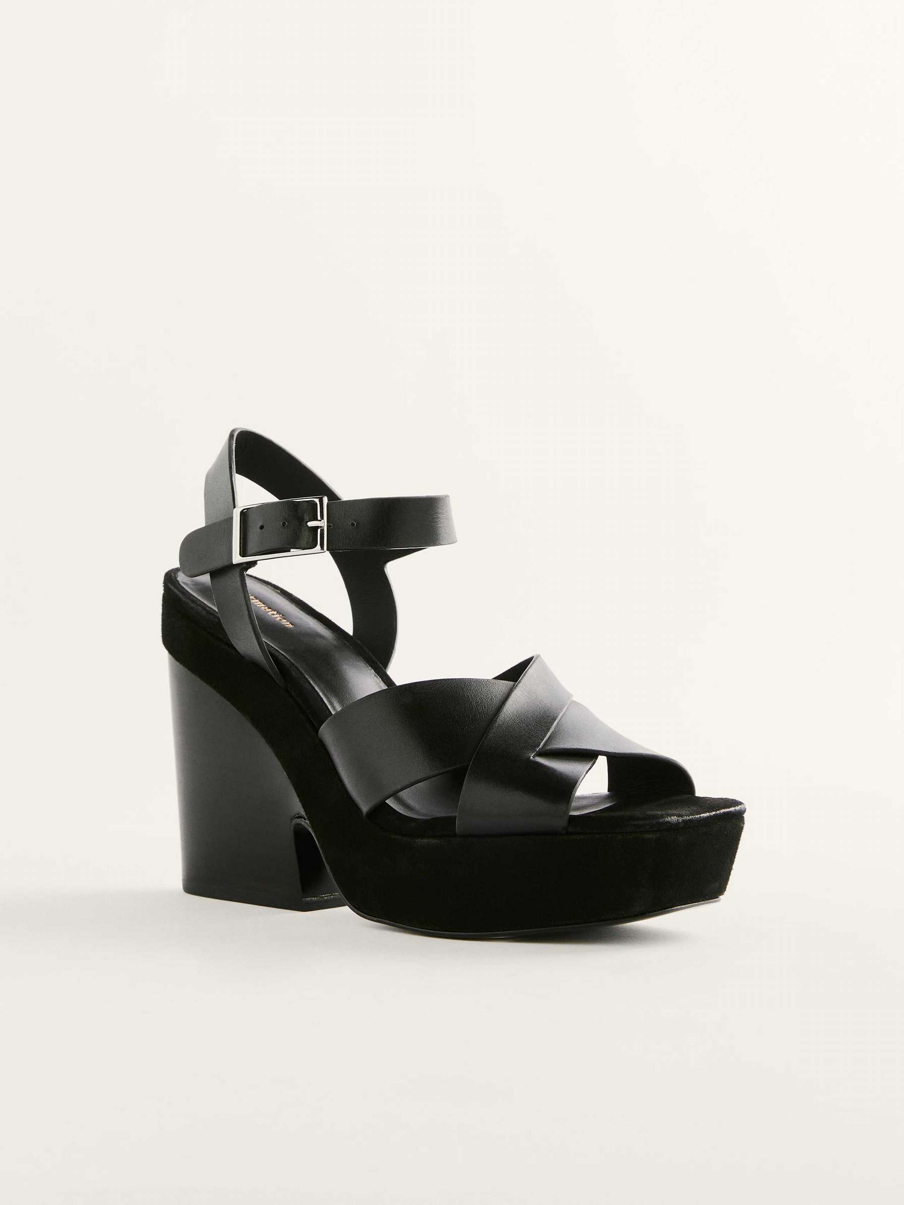 Women's Reformation Juna Platform Sandals Black | USA-076342