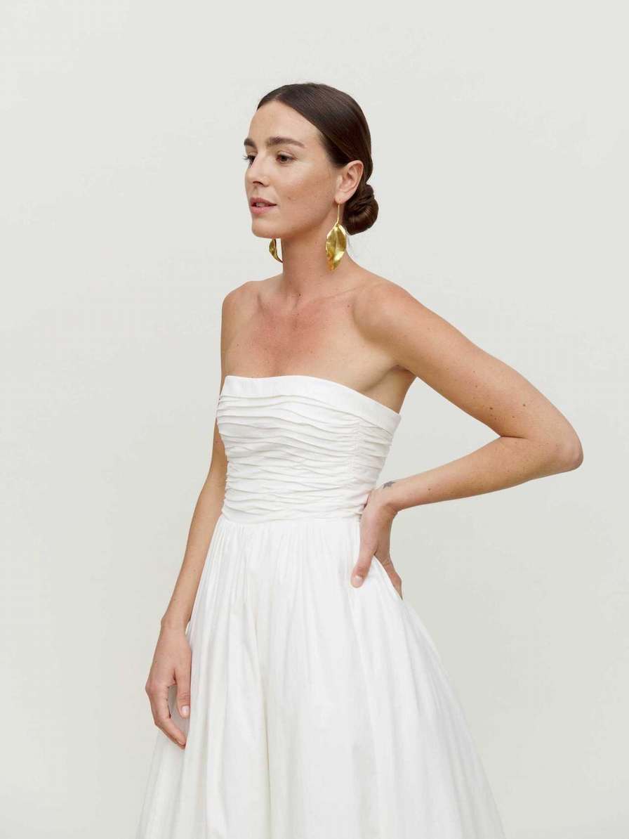 Women's Reformation Kastoria Dress White | USA-517083