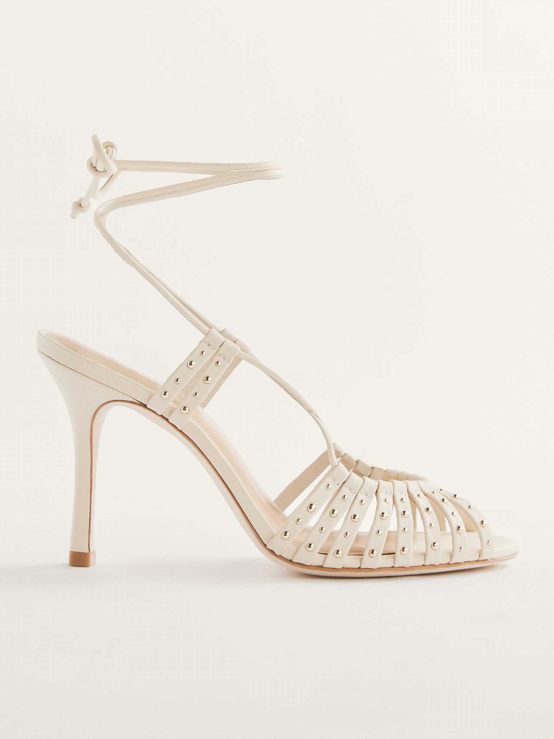 Women's Reformation Kiki Strappy Sandals White | USA-2306547