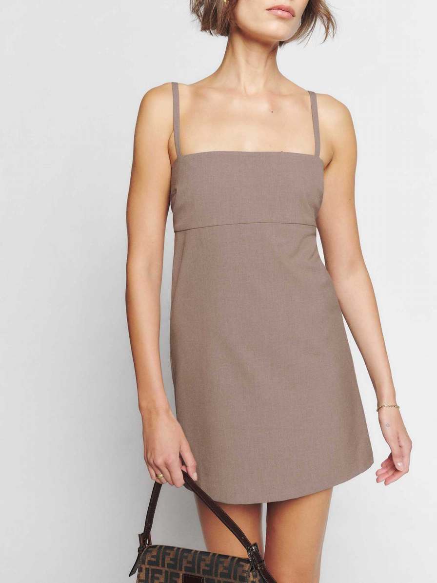 Women's Reformation Kirby Dress Beige | USA-1486532