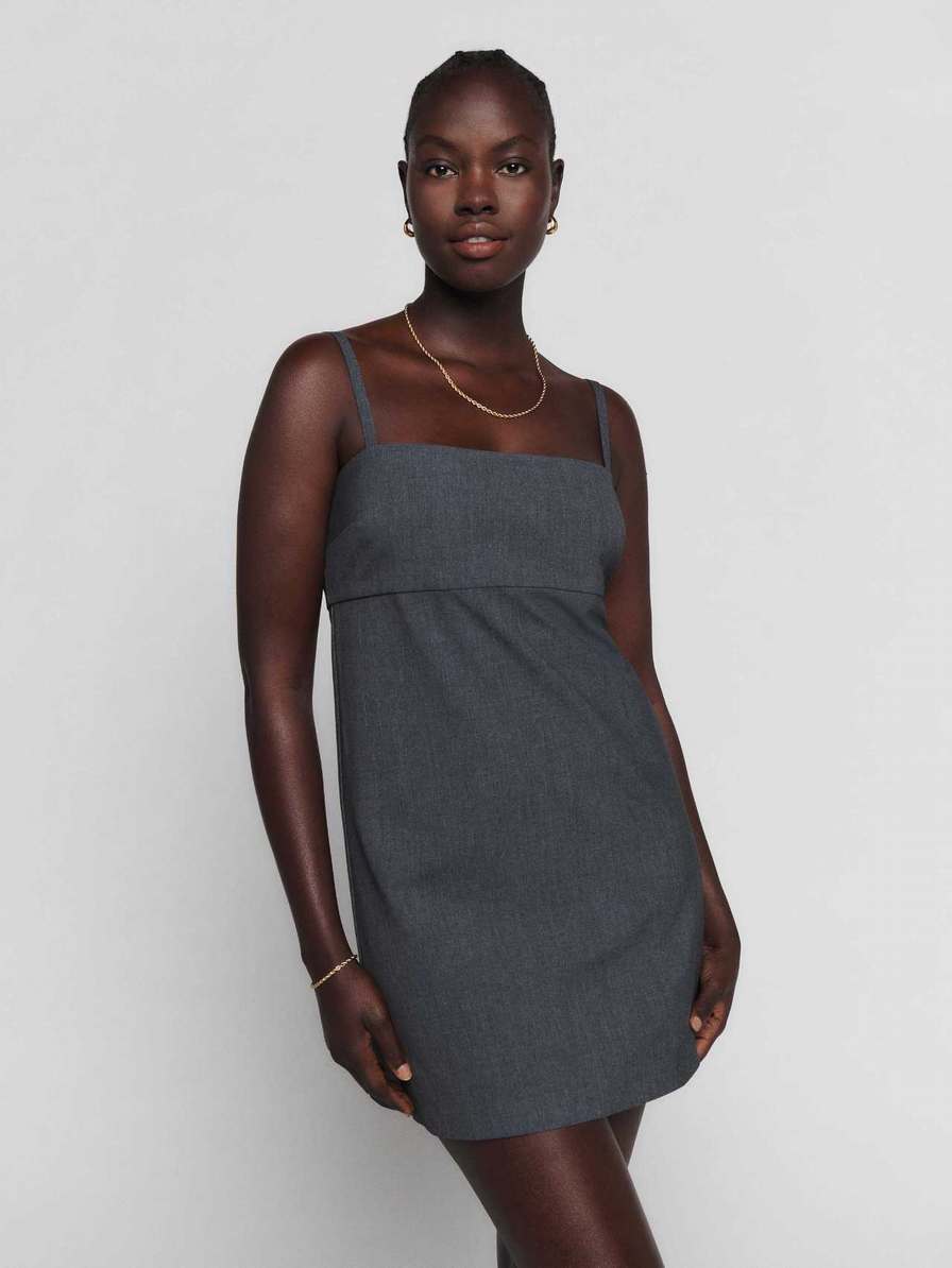 Women's Reformation Kirby Dress Grey | USA-135086