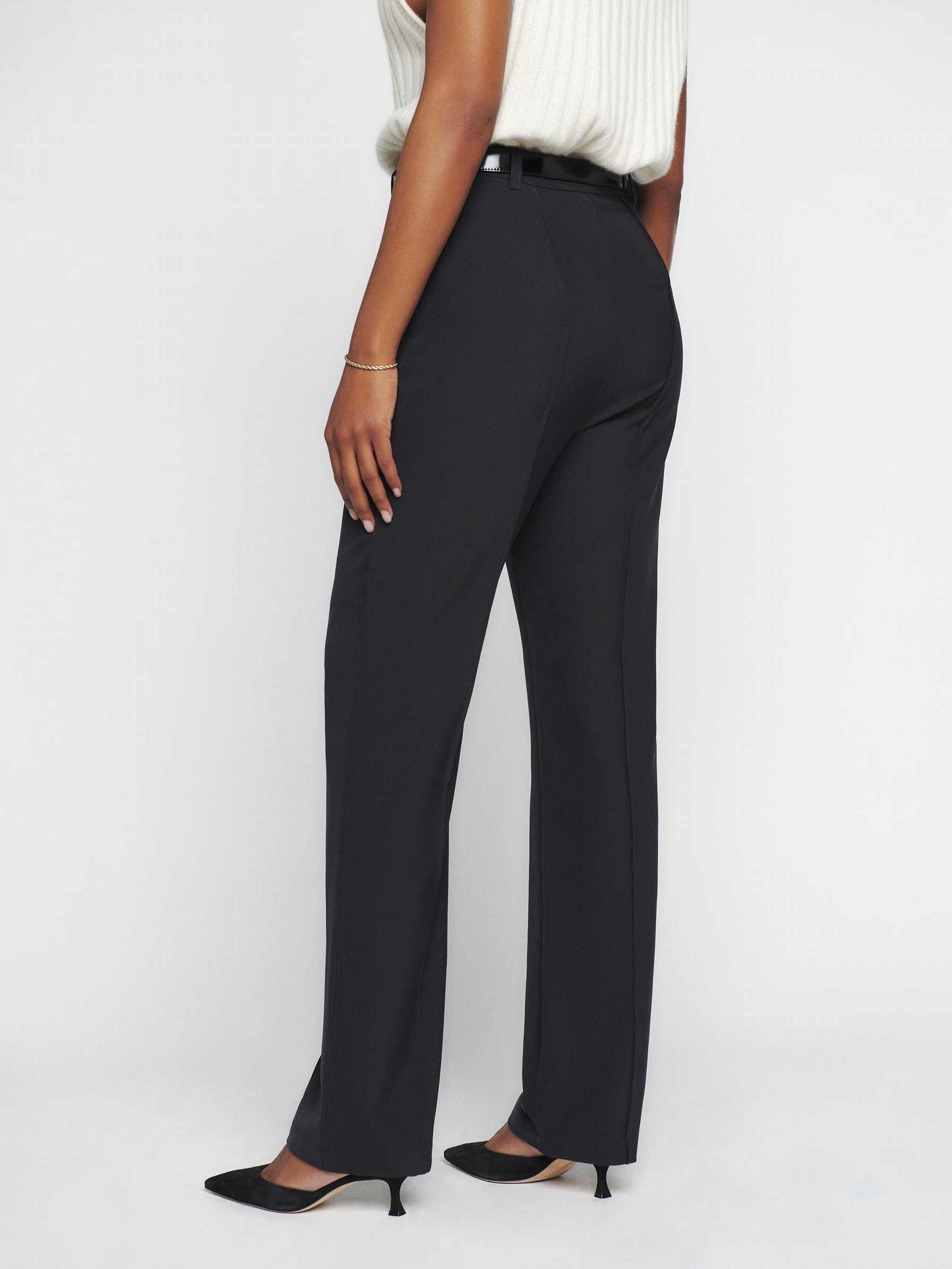 Women's Reformation Landon Pants Black | USA-412037