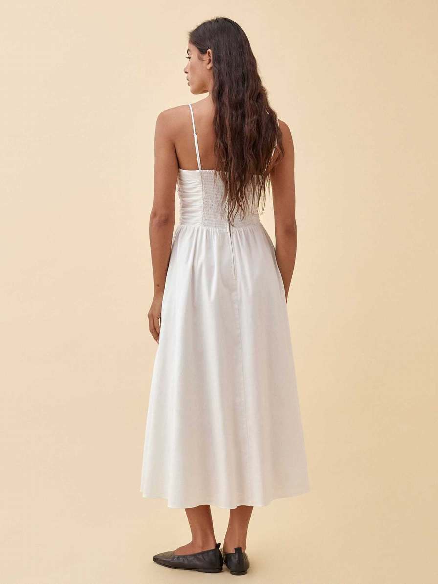 Women's Reformation Lissa Dress White | USA-361408