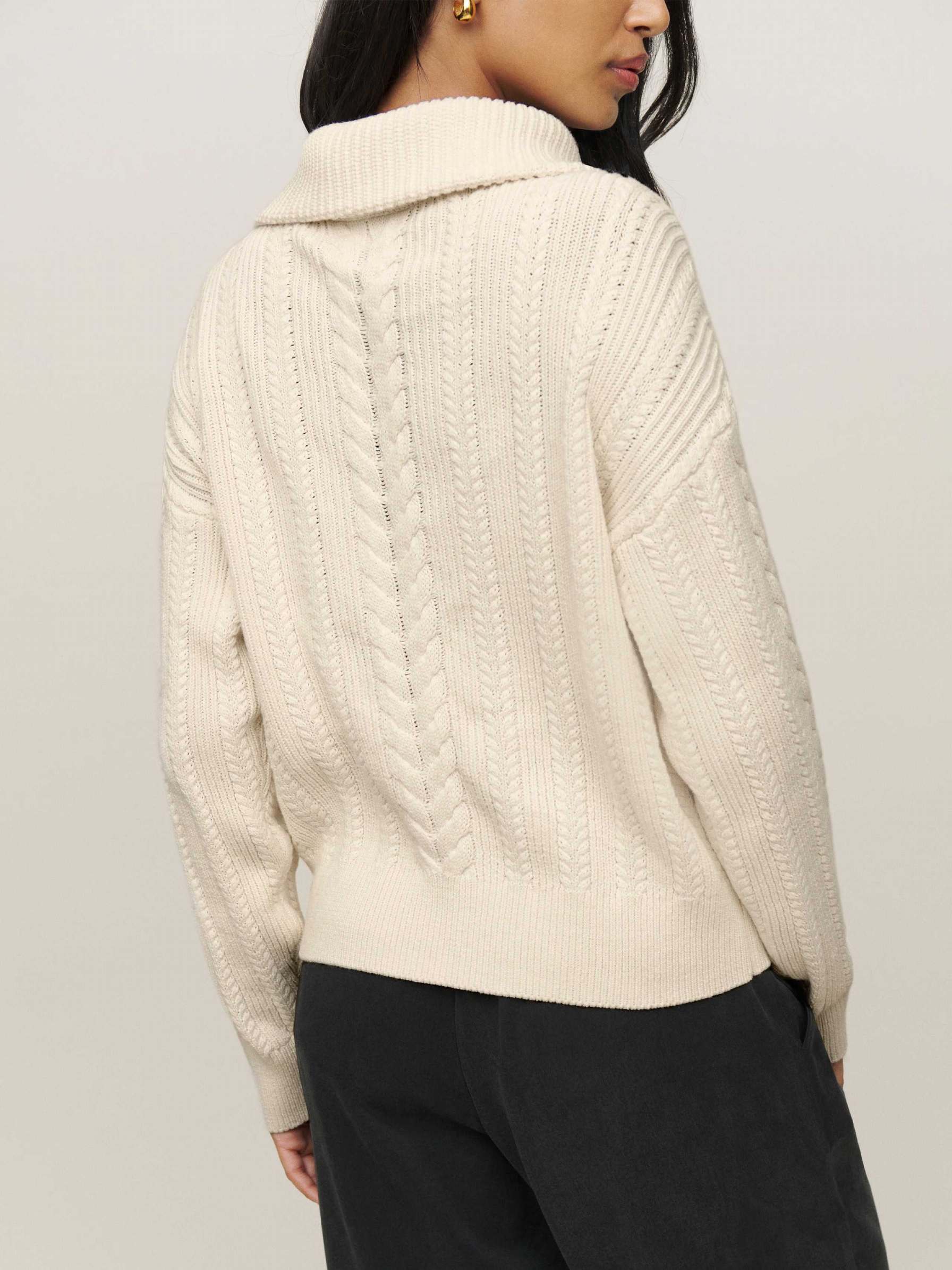 Women's Reformation Lucca Cotton Sweater White | USA-104526