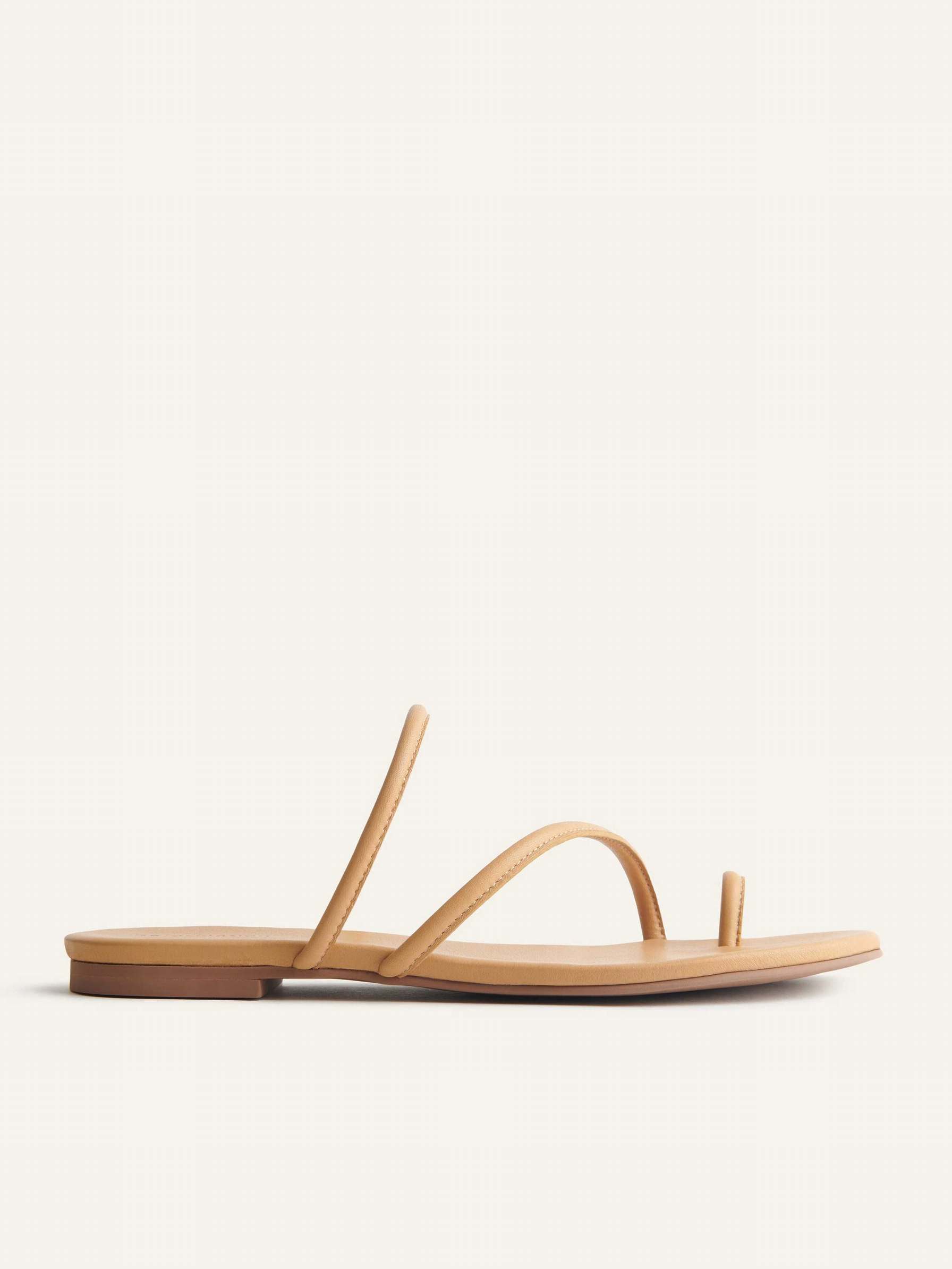 Women's Reformation Ludo Toe Ring Strappy Sandals Beige | USA-267405