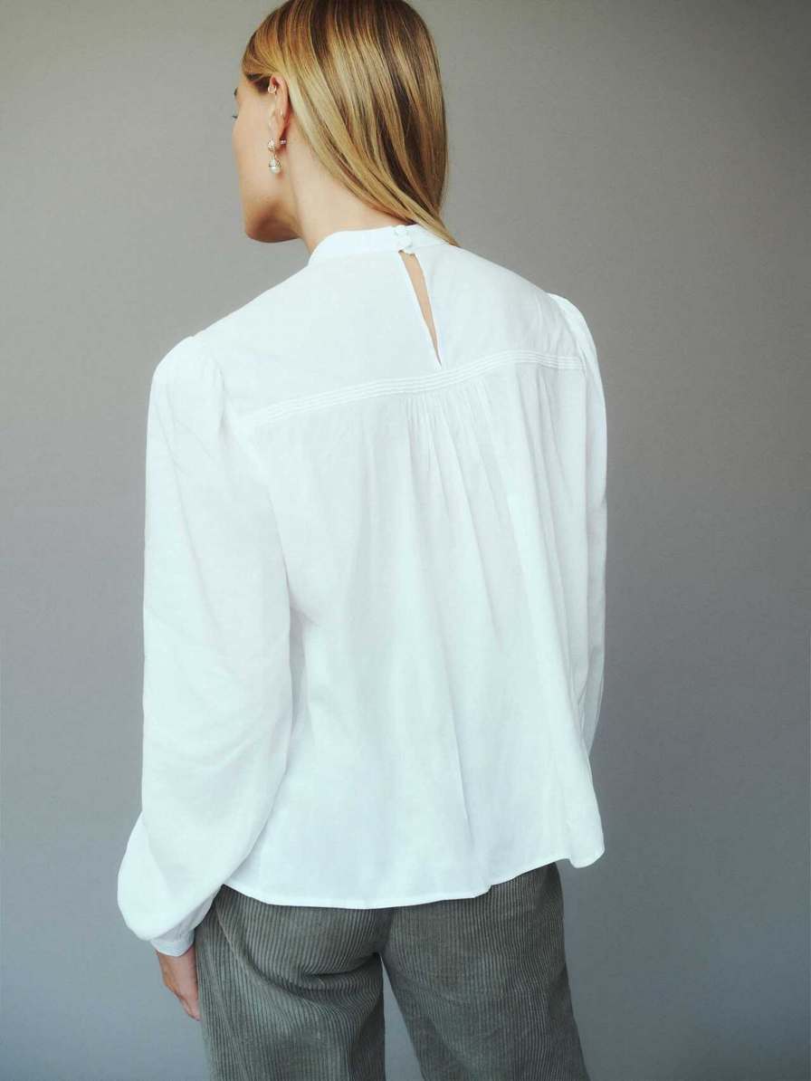 Women's Reformation Lumina Tops White | USA-304865