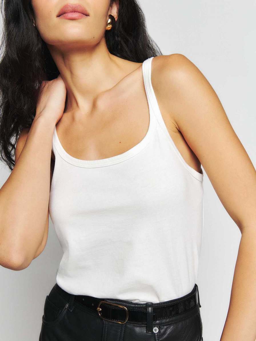 Women's Reformation Madden Tanks White | USA-042315