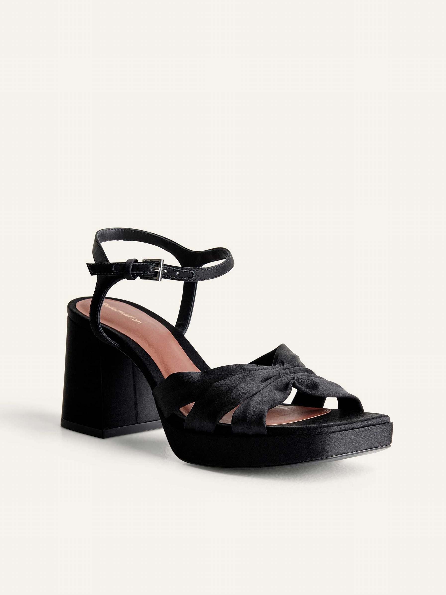 Women's Reformation Maize Platform Sandals Black | USA-140785