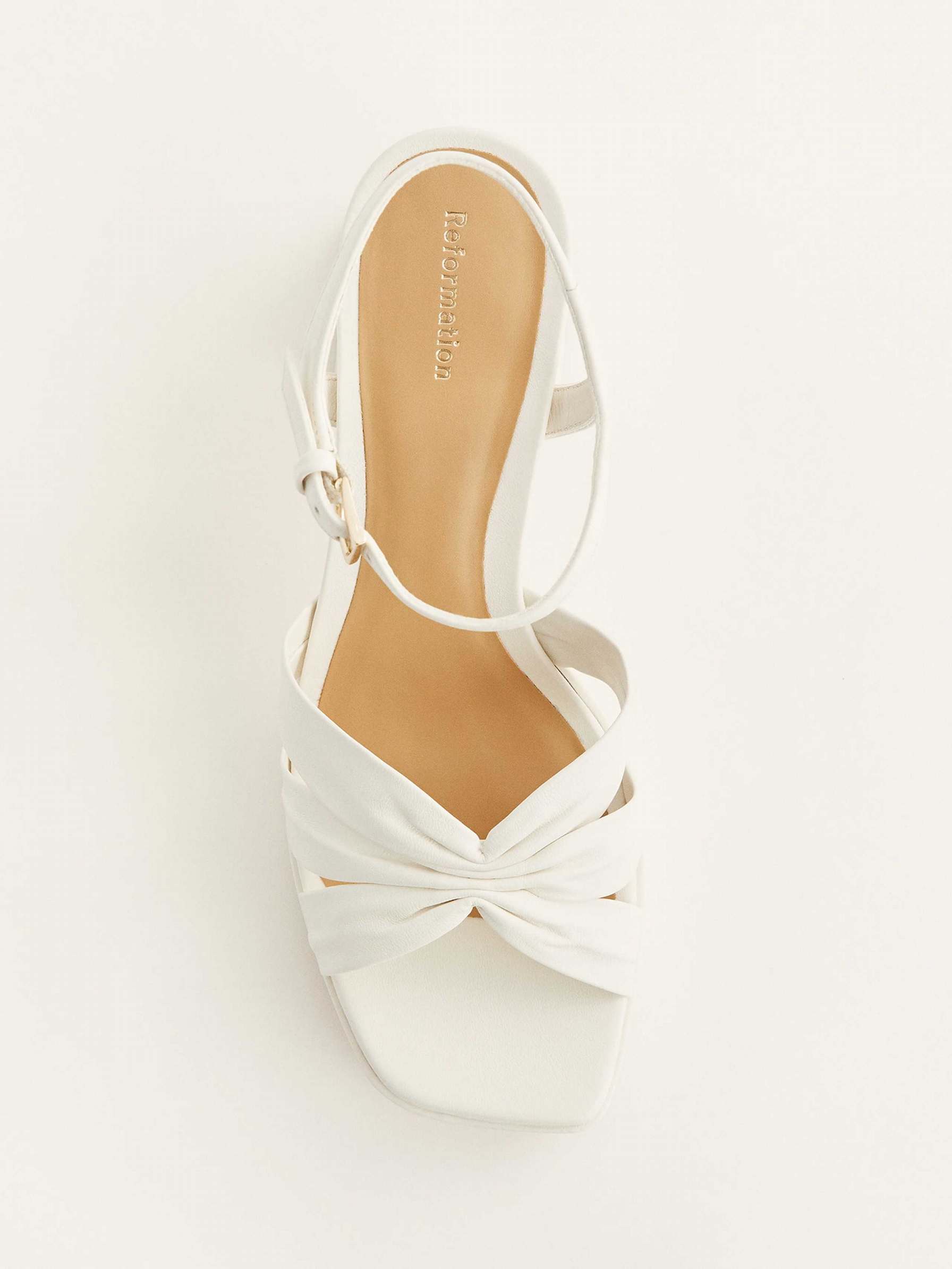 Women's Reformation Maize Platform Sandals White | USA-4071385