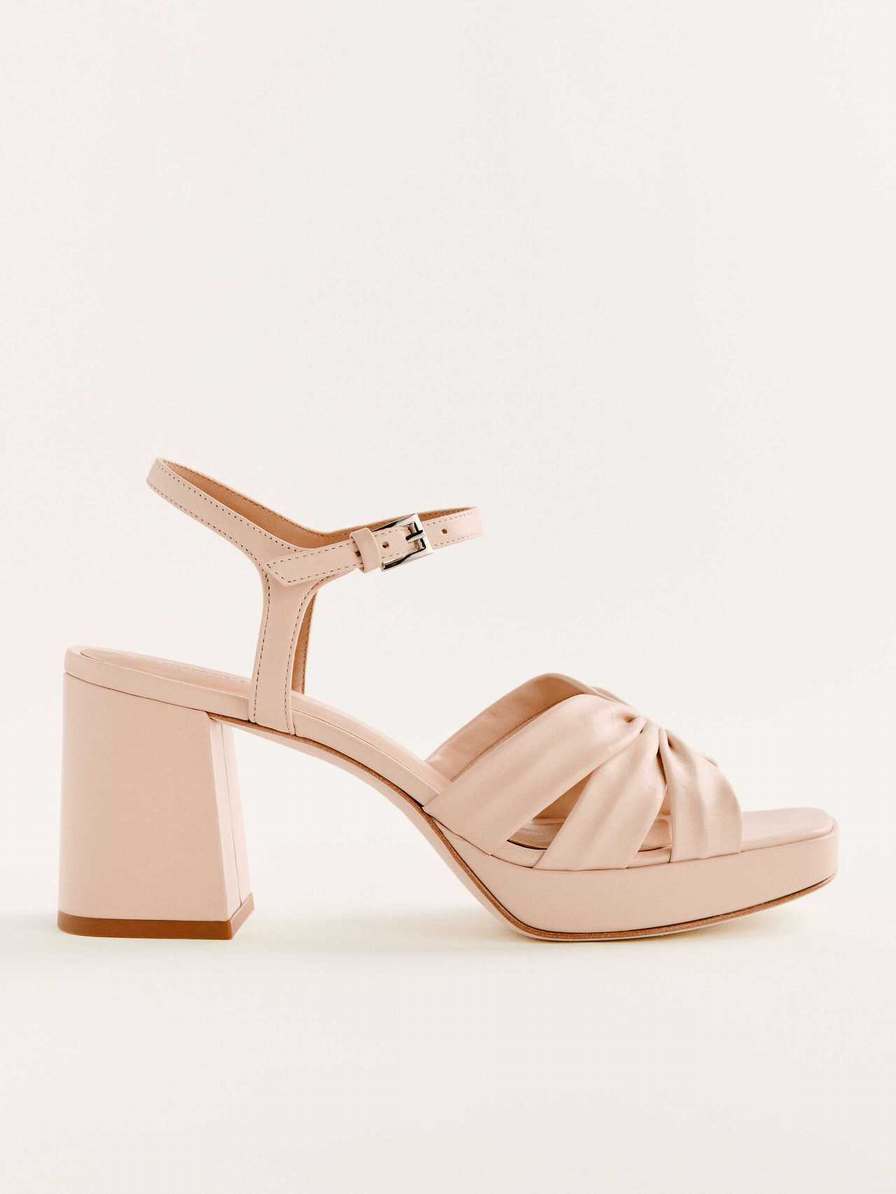 Women's Reformation Maize Platform Sandals Beige | USA-503628