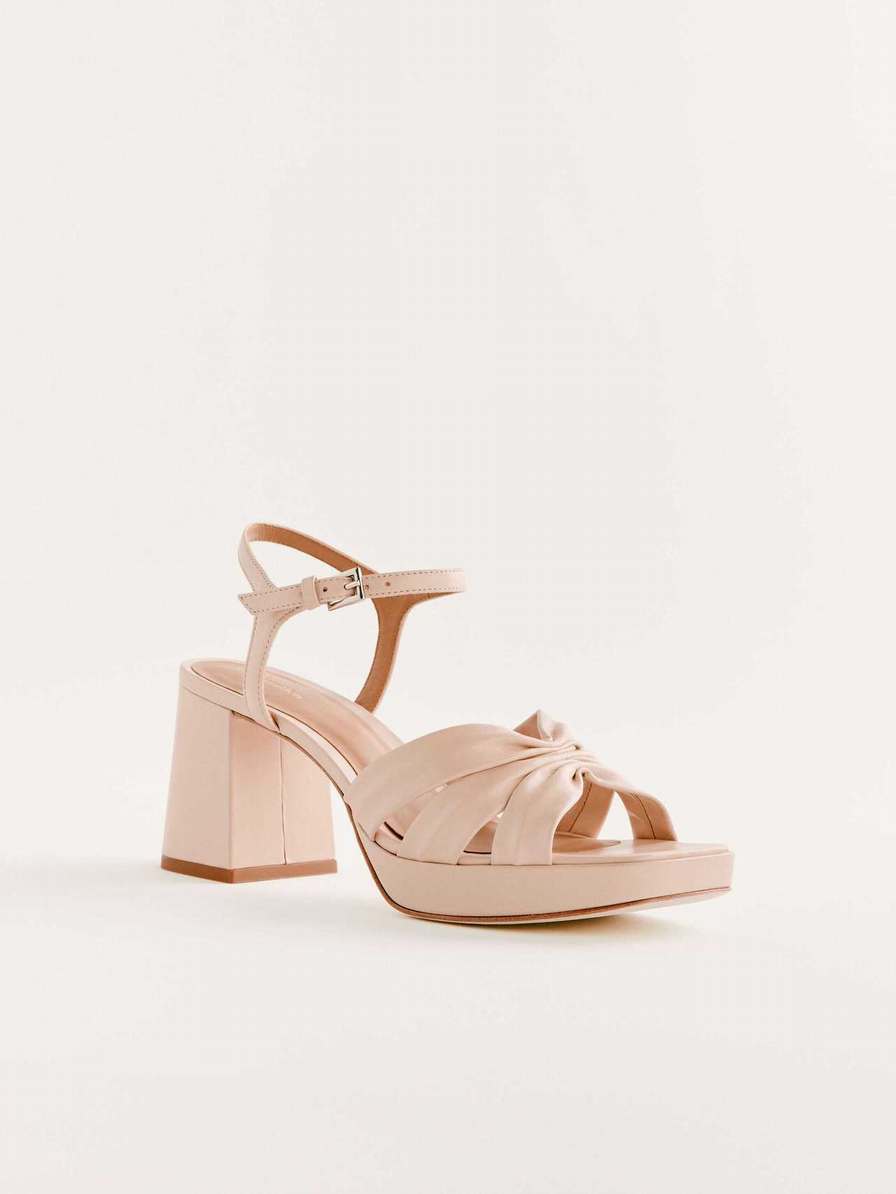 Women's Reformation Maize Platform Sandals Beige | USA-503628