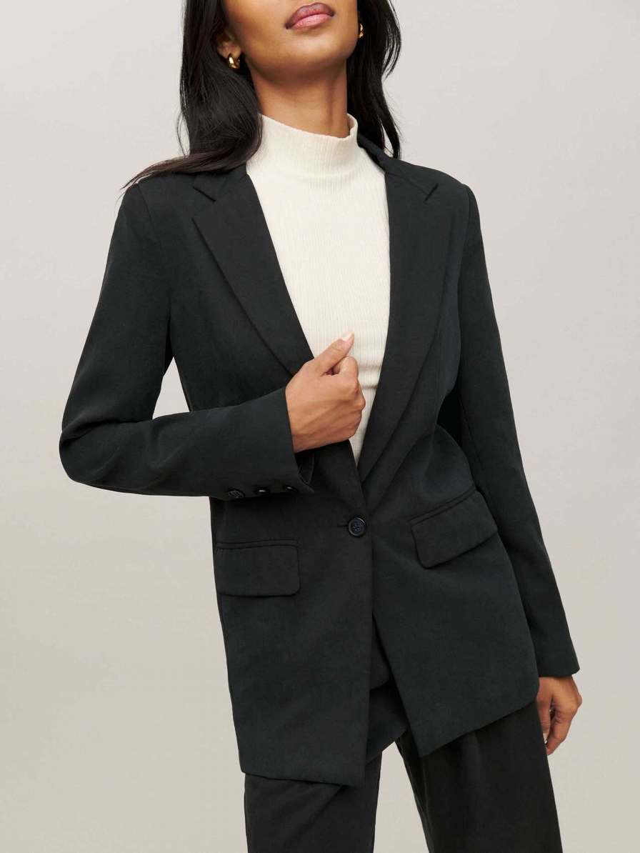 Women's Reformation Major Blazers Black | USA-863715