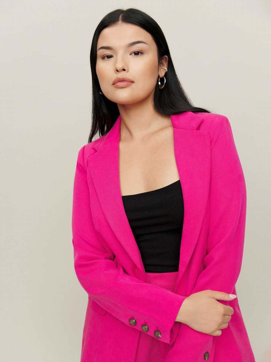 Women's Reformation Major Blazers Fuchsia | USA-2084613