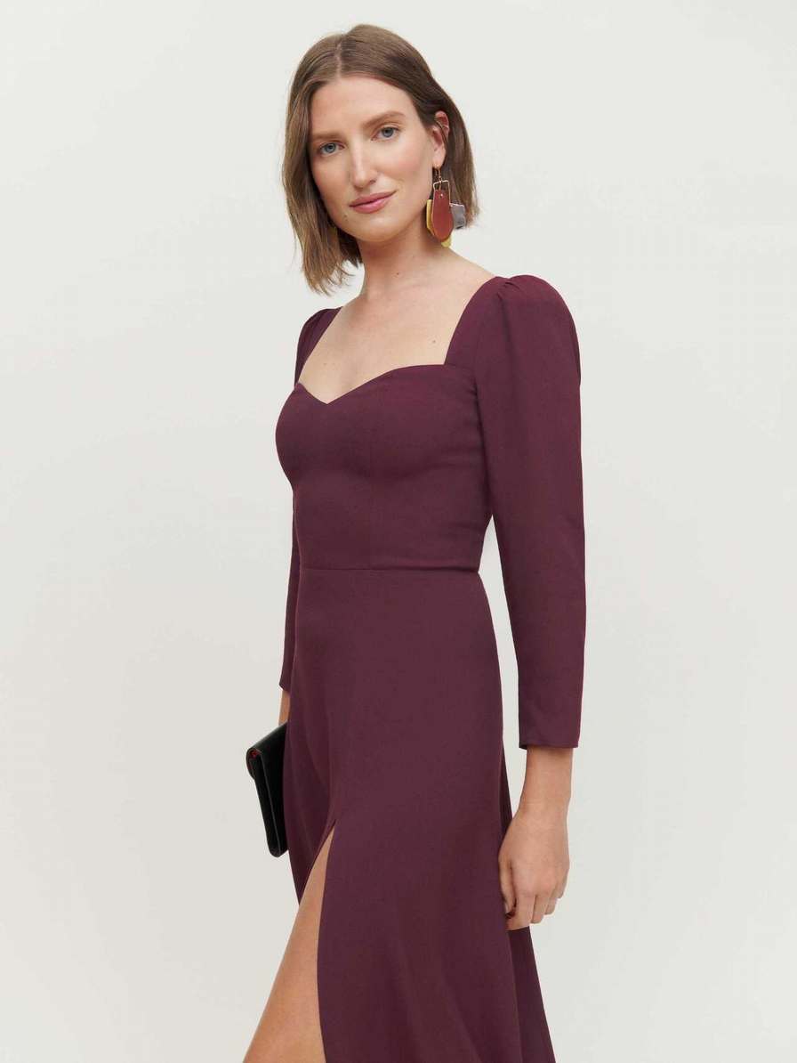 Women's Reformation Mara Dress Fuchsia | USA-752630