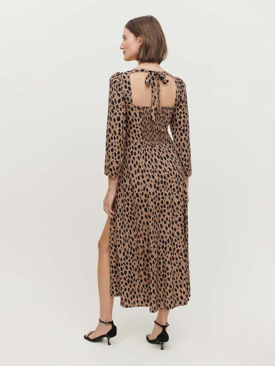 Women's Reformation Mara Dress Leopard | USA-4067821