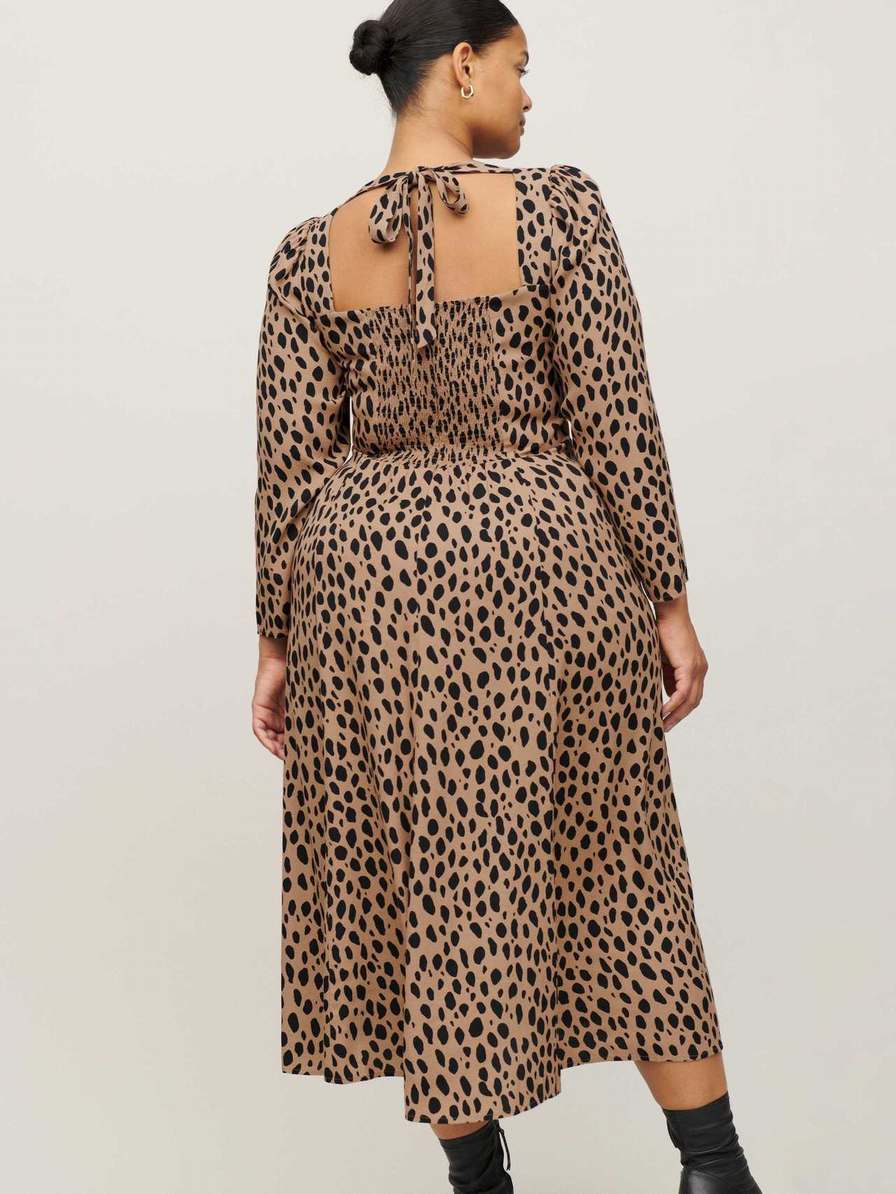 Women's Reformation Mara Es Dress Leopard | USA-760283