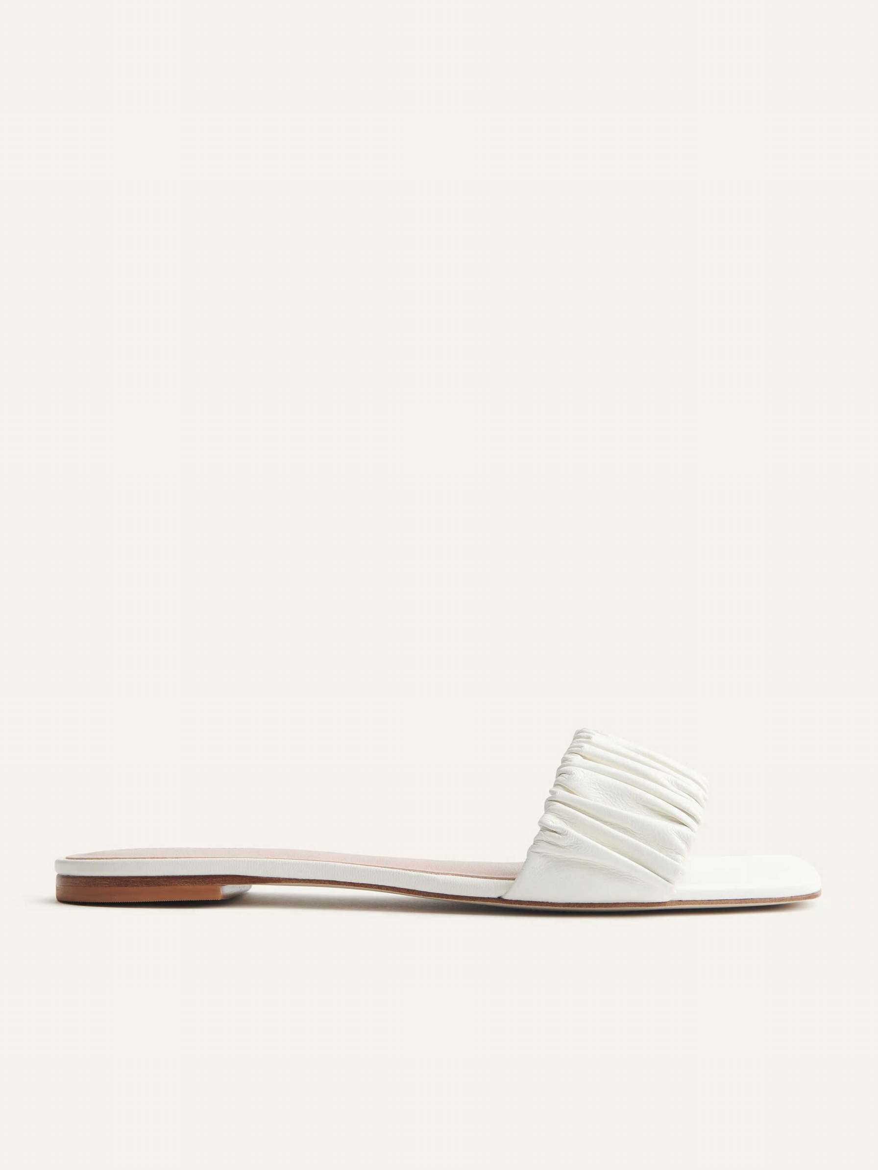 Women's Reformation Marcella Ruched Sandals White | USA-230418