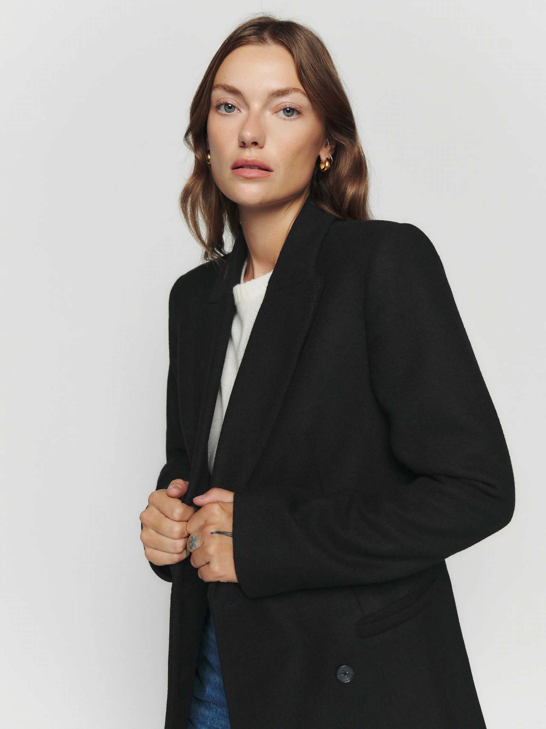 Women's Reformation Martins Fitted Blazers Black | USA-1863257