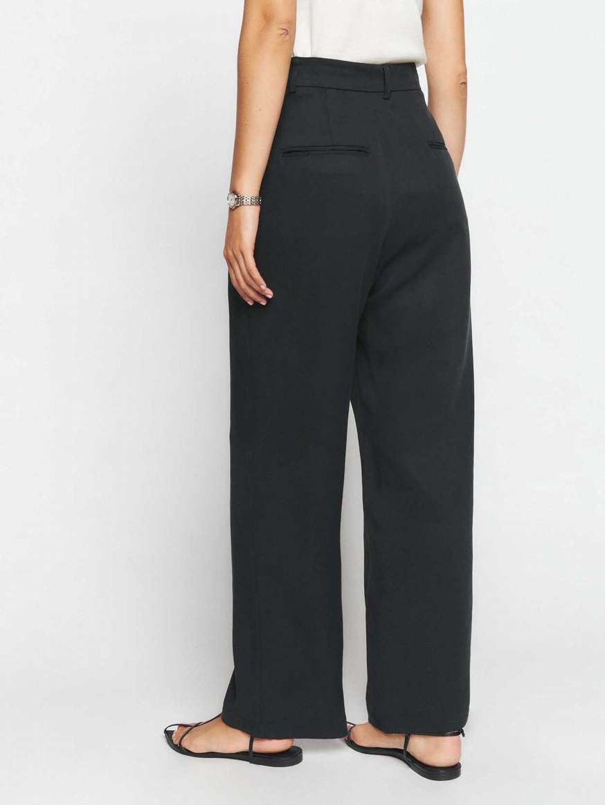 Women's Reformation Mason Cropped Pants Black | USA-806241