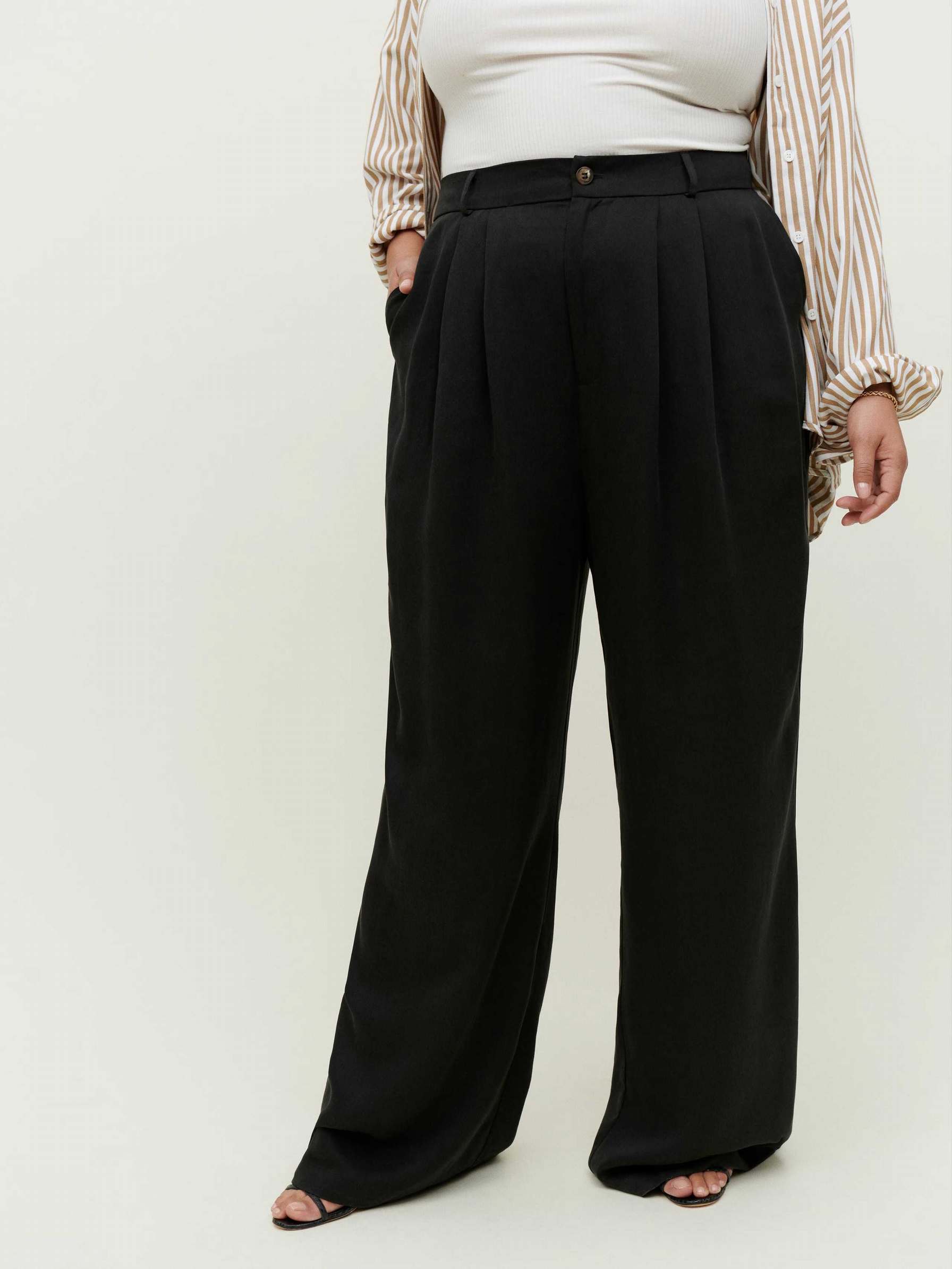 Women's Reformation Mason Es Pants Black | USA-3245107