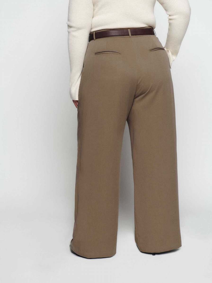 Women's Reformation Mason Es Pants Light Brown | USA-841350