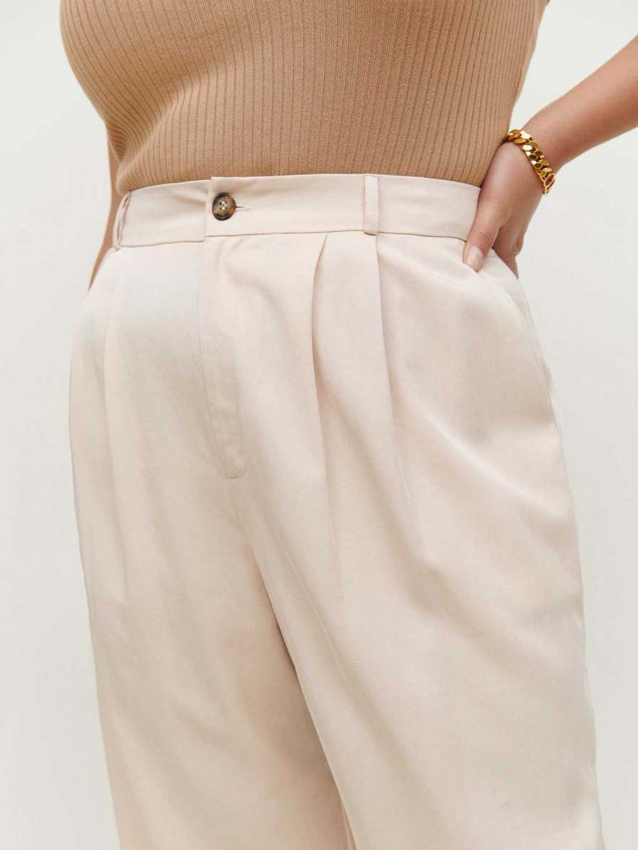 Women's Reformation Mason Es Pants White | USA-875601