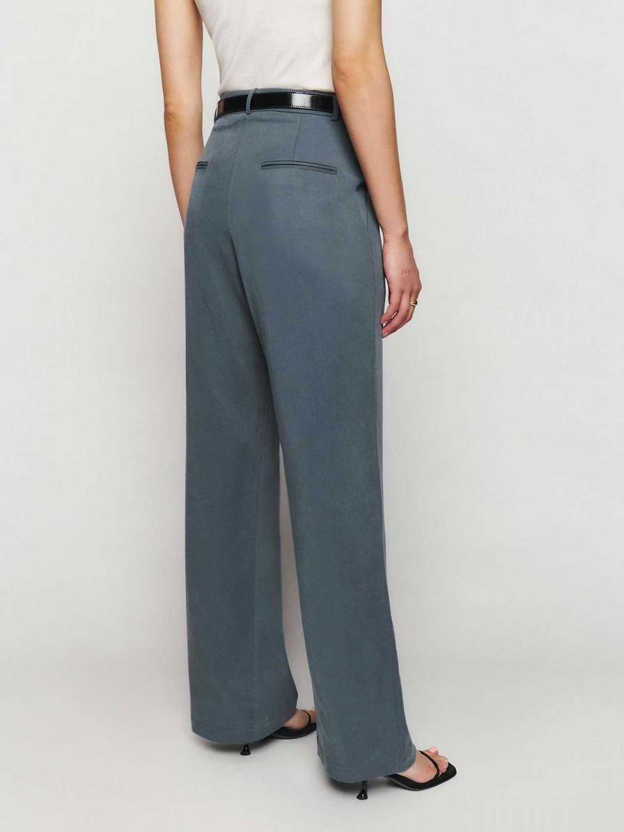 Women's Reformation Mason Pants Blue | USA-7068253