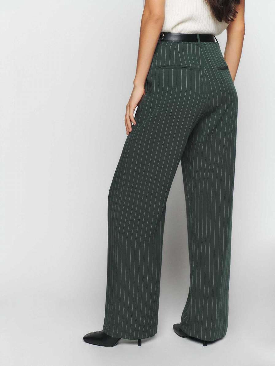 Women's Reformation Mason Pants Stripes | USA-5714032