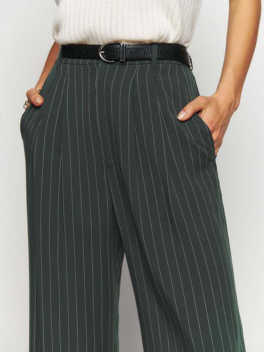 Women's Reformation Mason Pants Stripes | USA-5714032