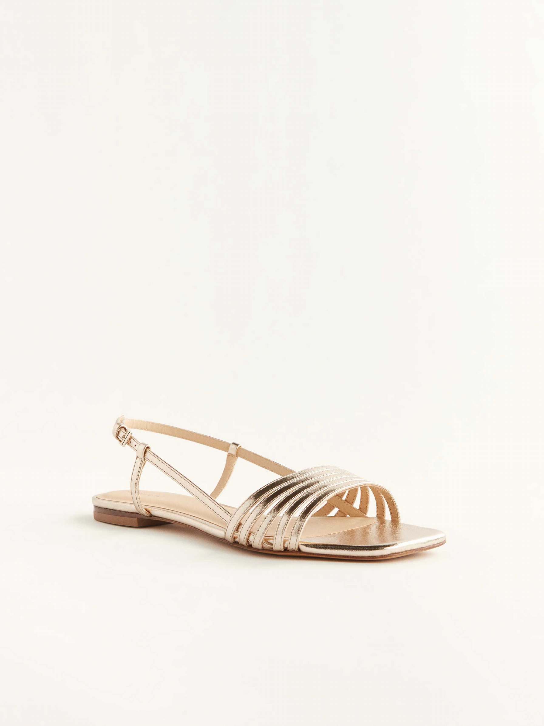 Women's Reformation Millie Lattice Sandals Gold | USA-013865