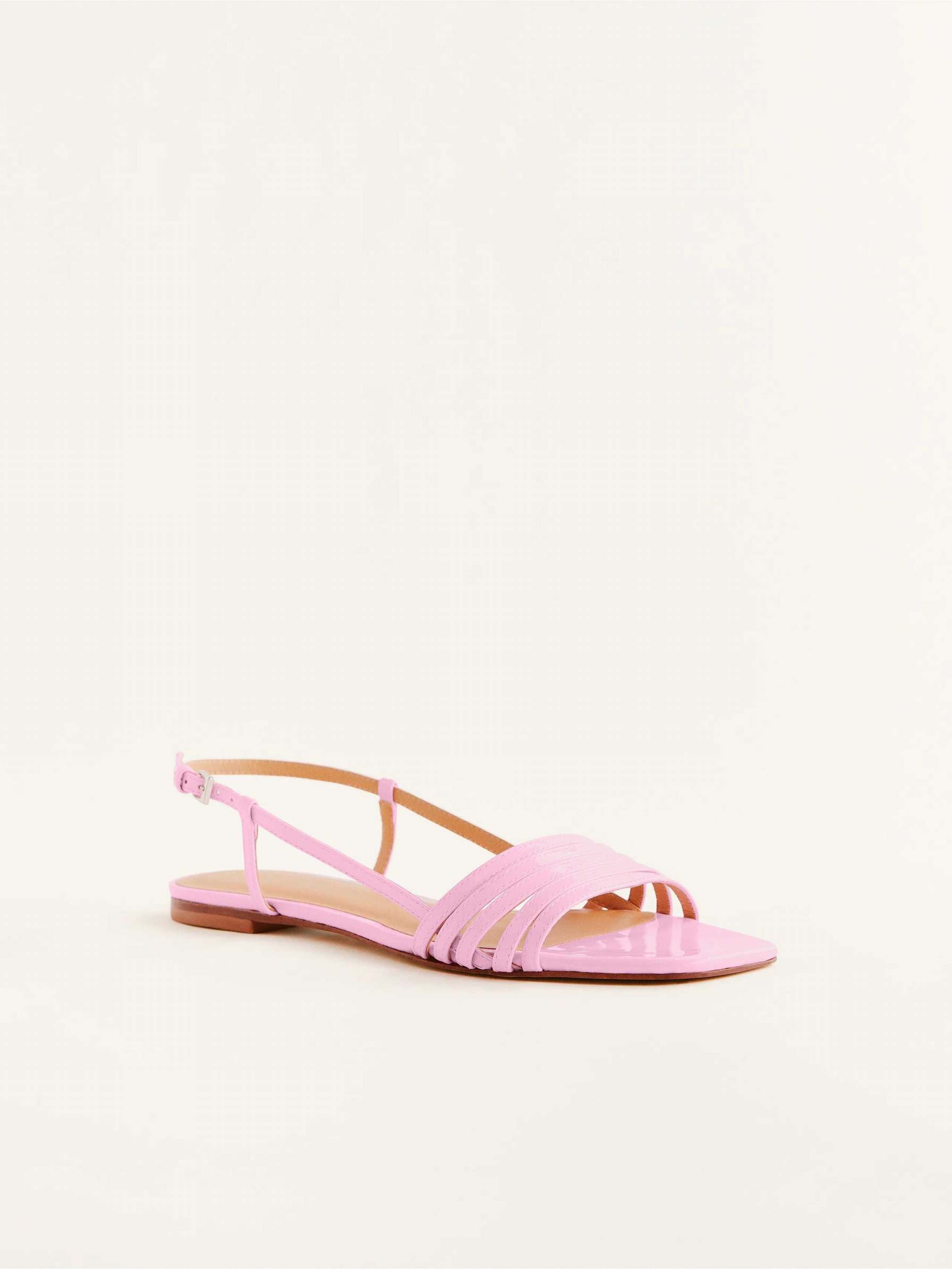 Women's Reformation Millie Lattice Sandals Pink | USA-327804