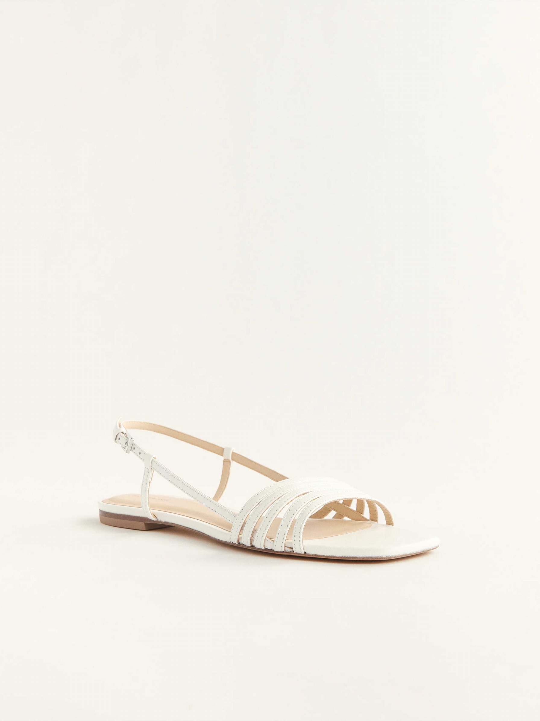 Women's Reformation Millie Lattice Sandals White | USA-531842