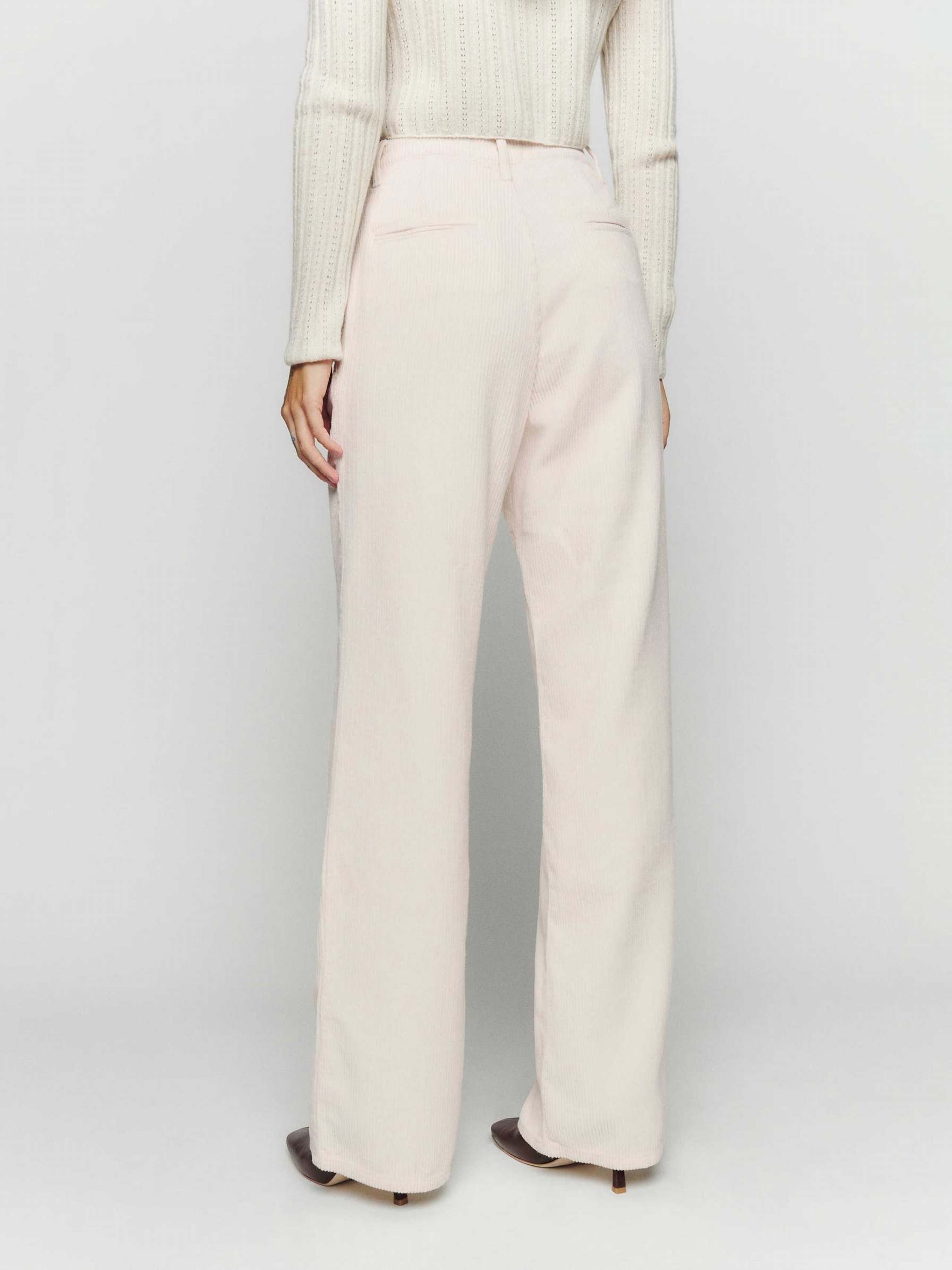 Women's Reformation Montauk Pants Beige | USA-314286