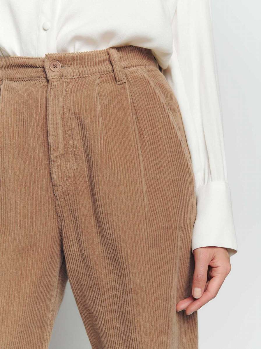 Women's Reformation Montauk Pants Khaki | USA-270813