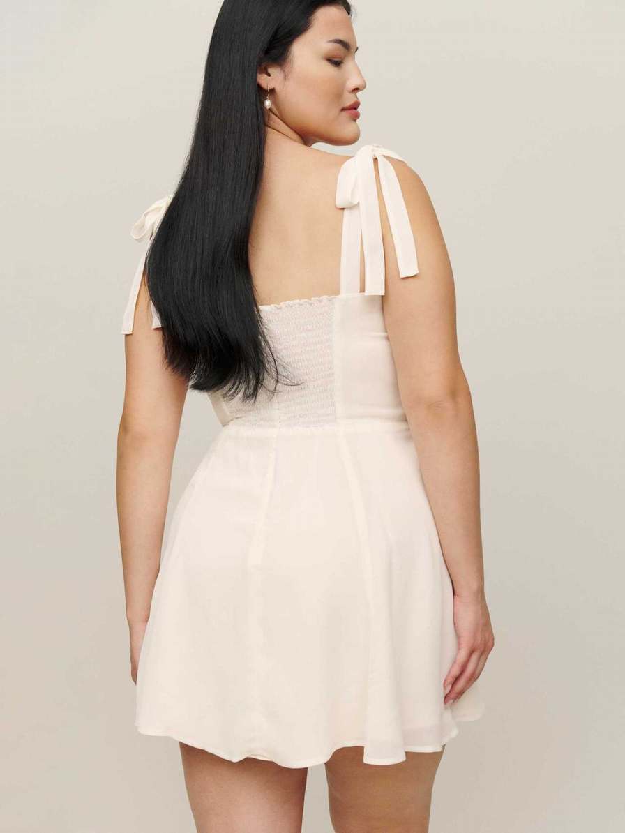 Women's Reformation Niara Dress White | USA-158347