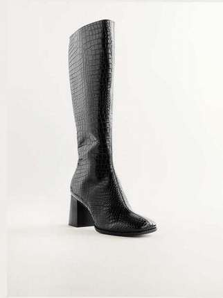 Women's Reformation Nylah Nappa Knee-high Boots Black | USA-831076