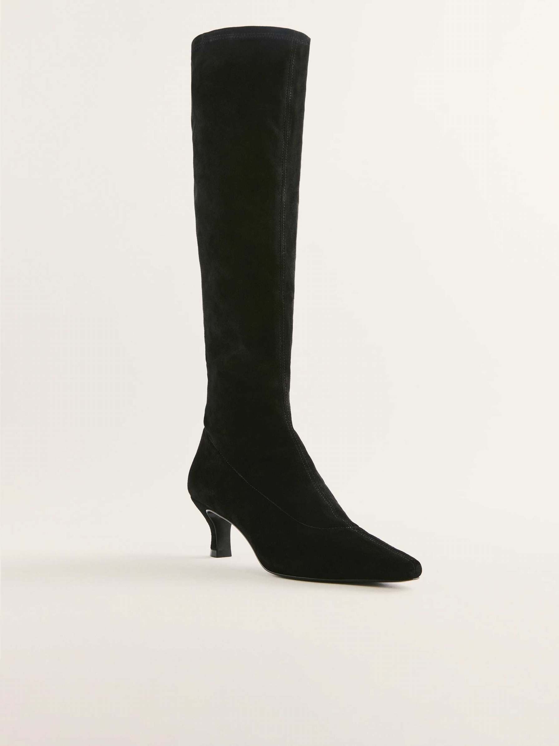 Women's Reformation Otis Stretch Knee-high Boots Black | USA-453607